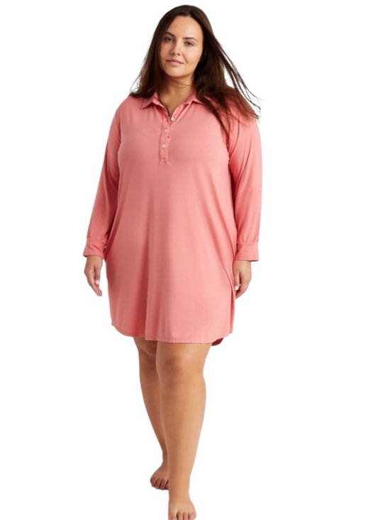 State of Day Other - State of Day Intimates Plus Sea Coral Long Sleeve Nightgown with Pockets 2X NWT